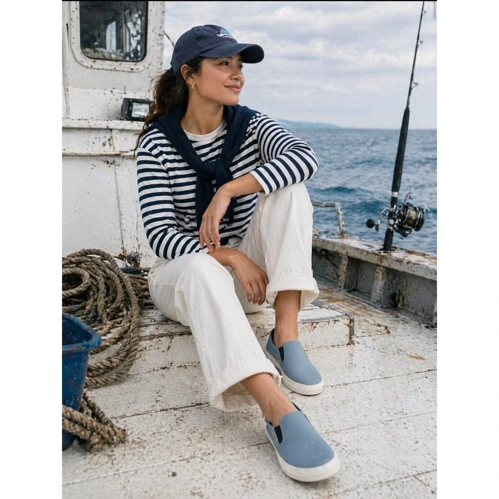 Columbia Women's Blue Fishing Beach Dorado Slip PFG Boat Shoe Size 8.5